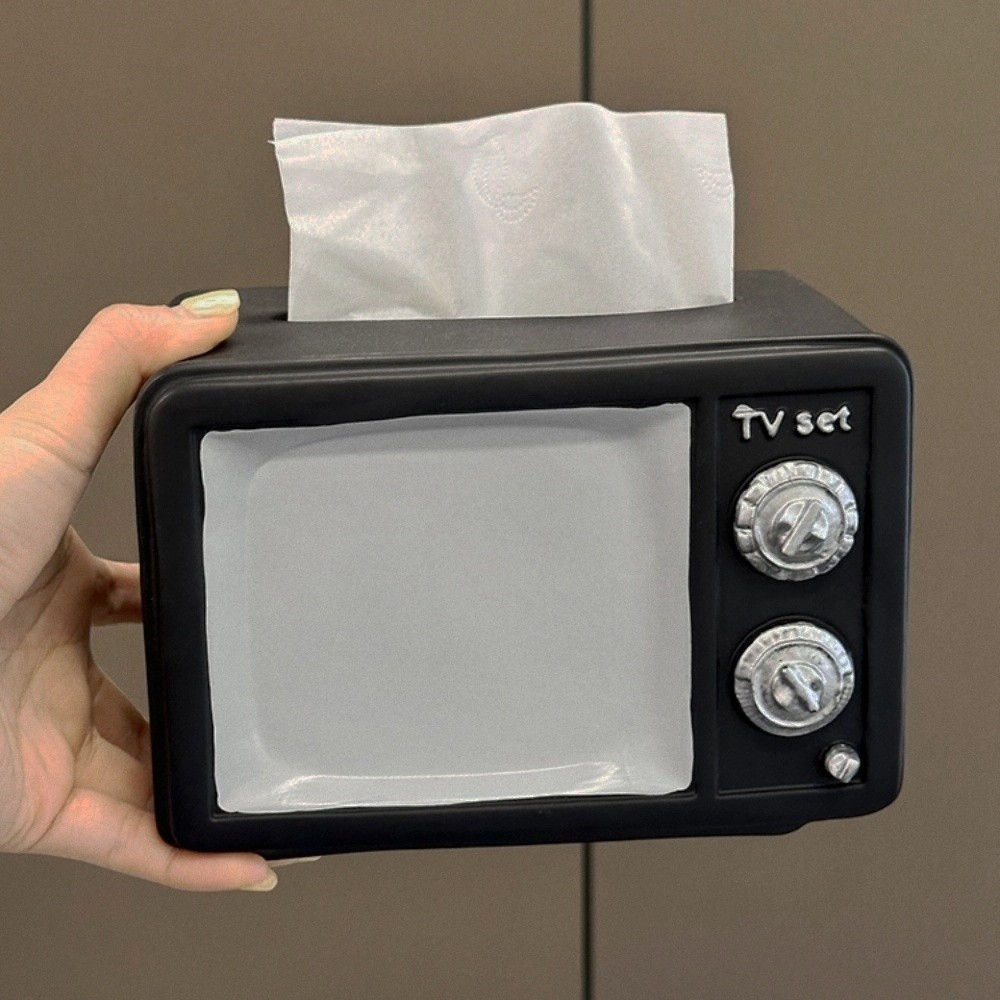 Vintage Collectible Ornaments - Anti-Drop Vintage TV-Taschentuchbox, Ornament, dekorative Sammlerstücke,