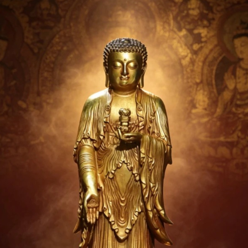 Antike Stehende Amitabha-Buddh – Vintage Collectible Ornaments Bewertung und Preis