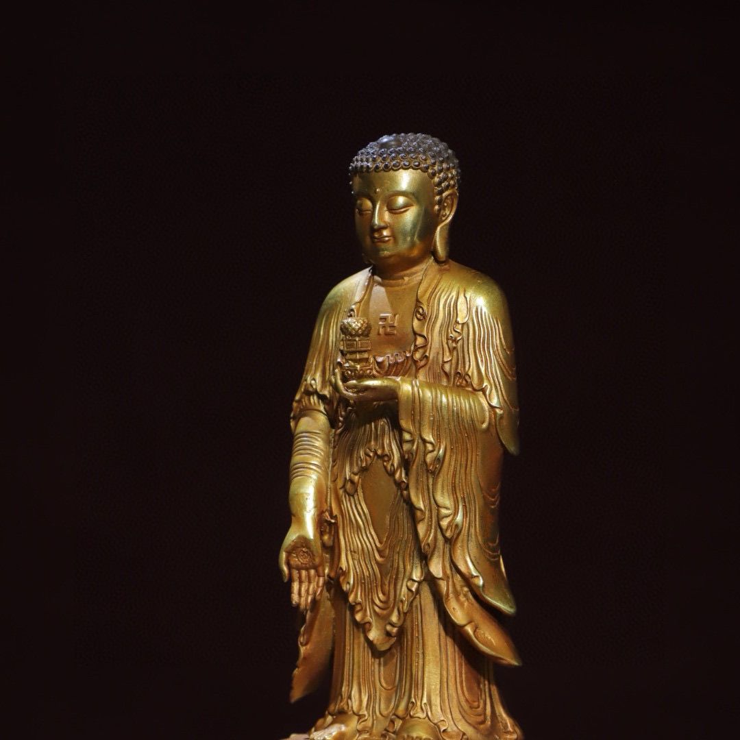Antike Stehende Amitabha-Buddh – Vintage Collectible Ornaments Bewertung und Preis