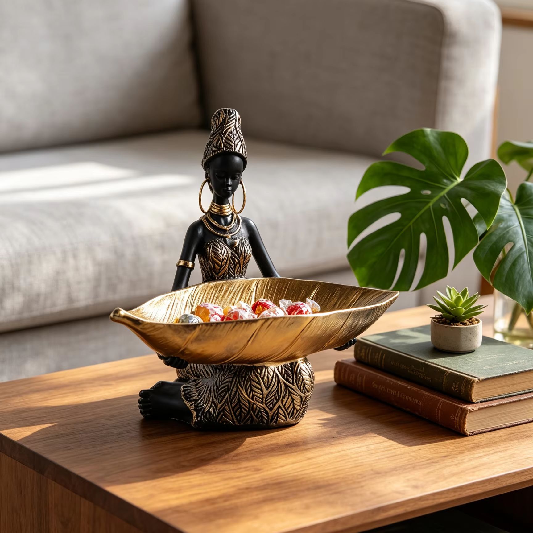Afrikanisches Mädchen hält ein – Vintage Collectible Ornaments Bewertung und Preis